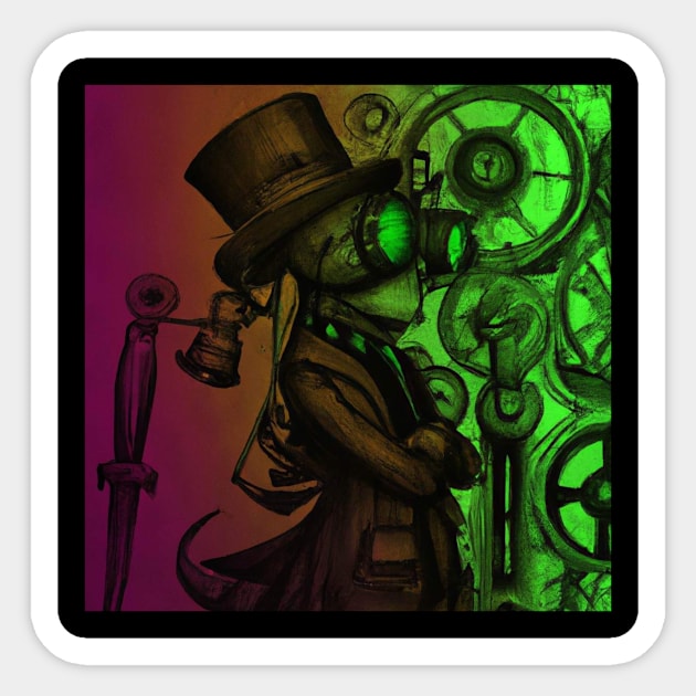 Psychedelic steam punk Sticker by Cicero Designs